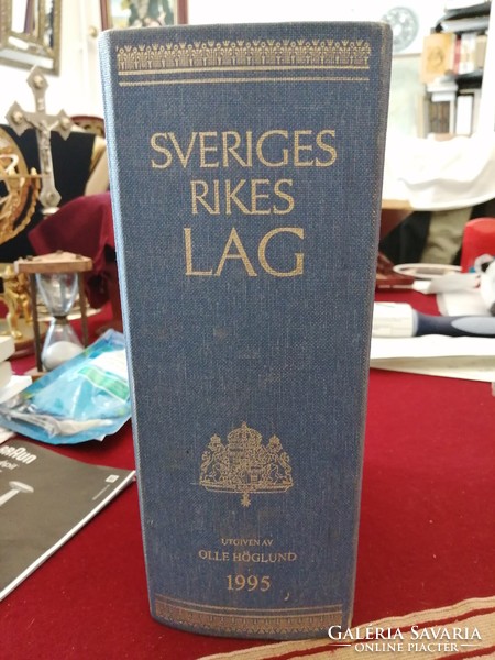 Svéd Birodalom Törvénykönyve, Sveriges Rikes Lag, 1995. Ritkaság! Kuriózum! Jog, jogtudomány