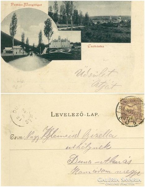 Old postcard - tsobánka pomáz-margit grove 1900