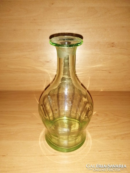 Antique green glass bottle pouring drink dispenser (19/d)