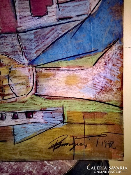 Cubist painting iv. 90 X 64 cm