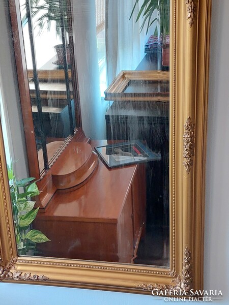 Upper decorative Biedermeier mirror 135 cm x 60 cm