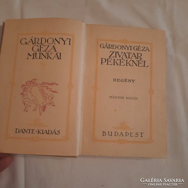 Gárdonyi géza: works of Gárdonyi géza at zivatar pekek numbered Dante edition