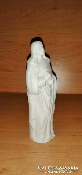Antik fehér porcelán Szent figura 13,5 cm (po-1)
