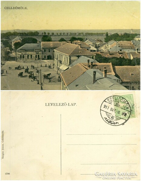 Régi képeslap - Celldömölk 1911