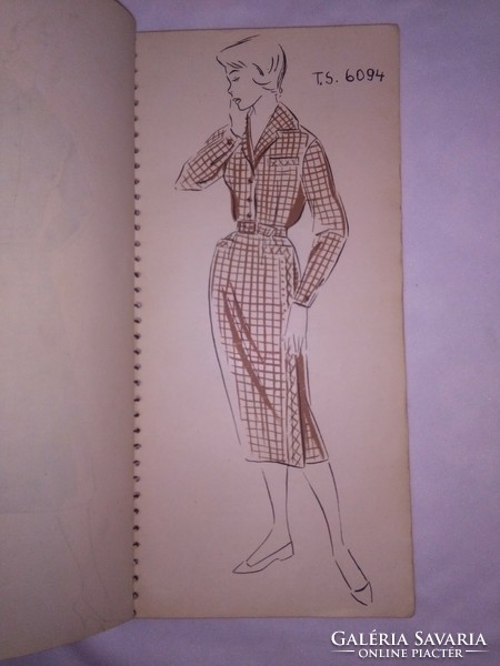 "Textilipari Kisipari Szövetkezetek Tervező Lab. 1957" Házi Példány! El nem adható! modell könyv