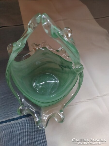 Glass basket, centerpiece, serving tray