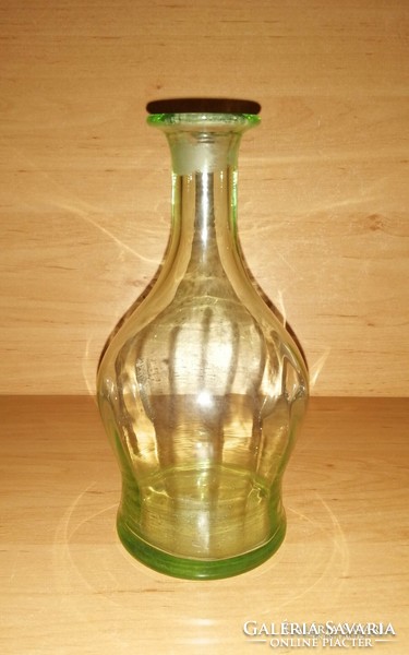 Antik zöld üveg palack kiöntő ital kínáló (19/d)