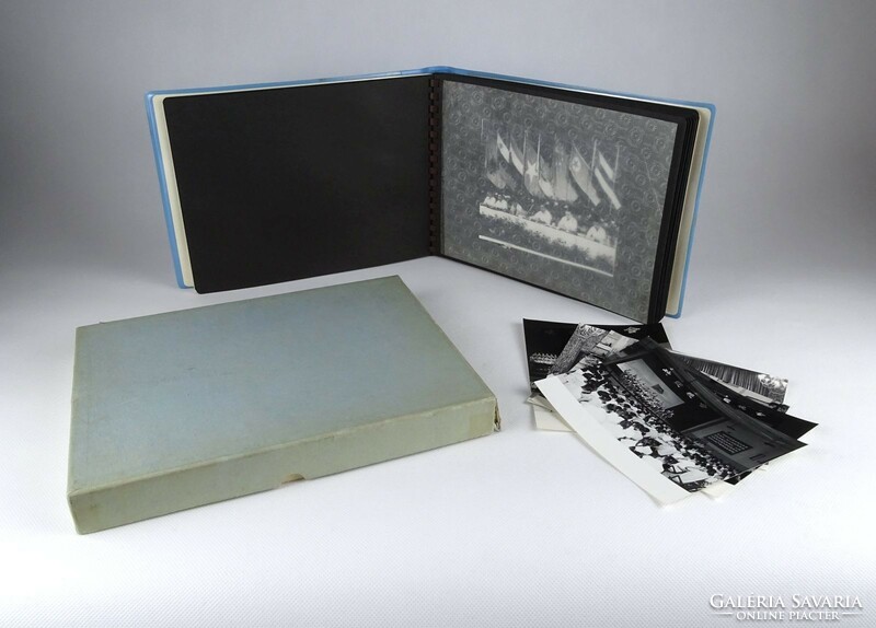 1J589 old Chinese photo album photo album in protective box 26 x 19.5 Cm with 14 communist themed photos
