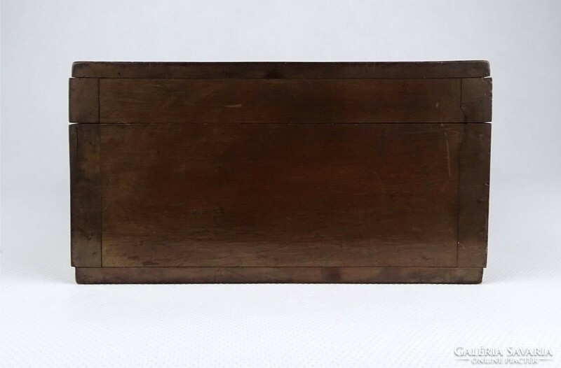 1J596 old wooden box card box 9 x 27 x 17 cm
