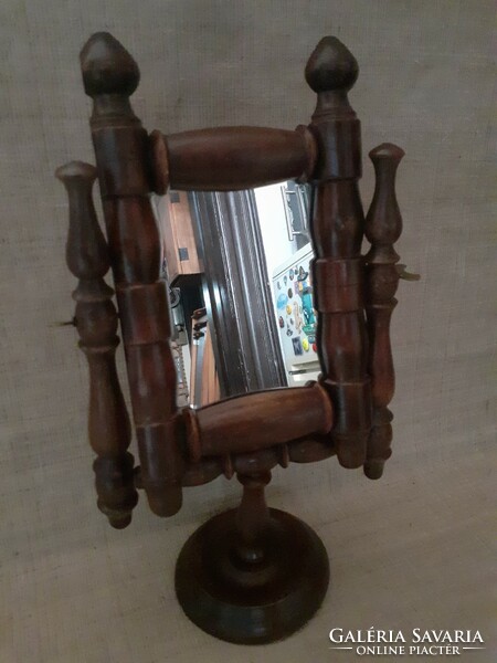Pewter vanity mirror