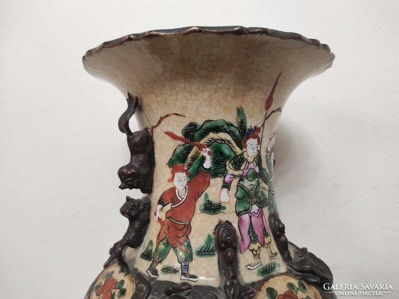 Antik kínai porcelán nagy festett életjelenetes váza 812 5643