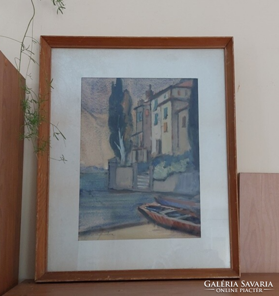 (K) Sándor szabo signed painting with 40x50 cm frame