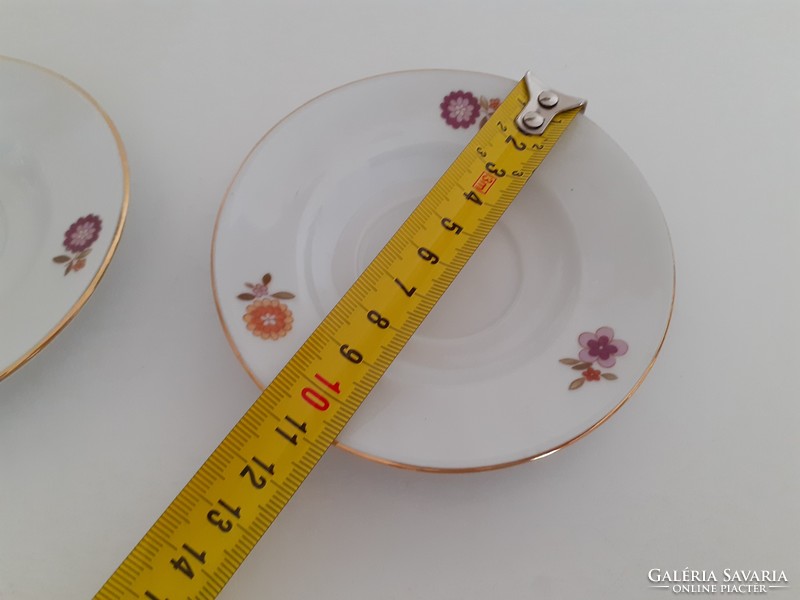 Retro Alföldi porcelán virágos kávés csészealj 2 db