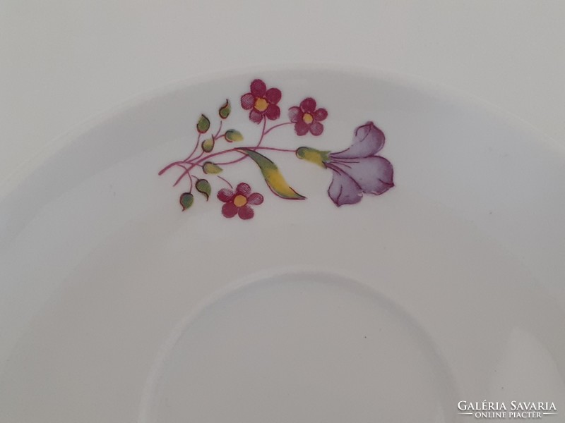 Retro 2 db Alföldi porcelán virágos kávés csészealj