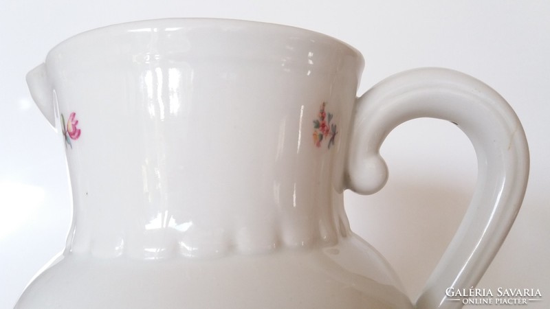 Old kp drasche porcelain jug with floral spout folk jug 22 cm