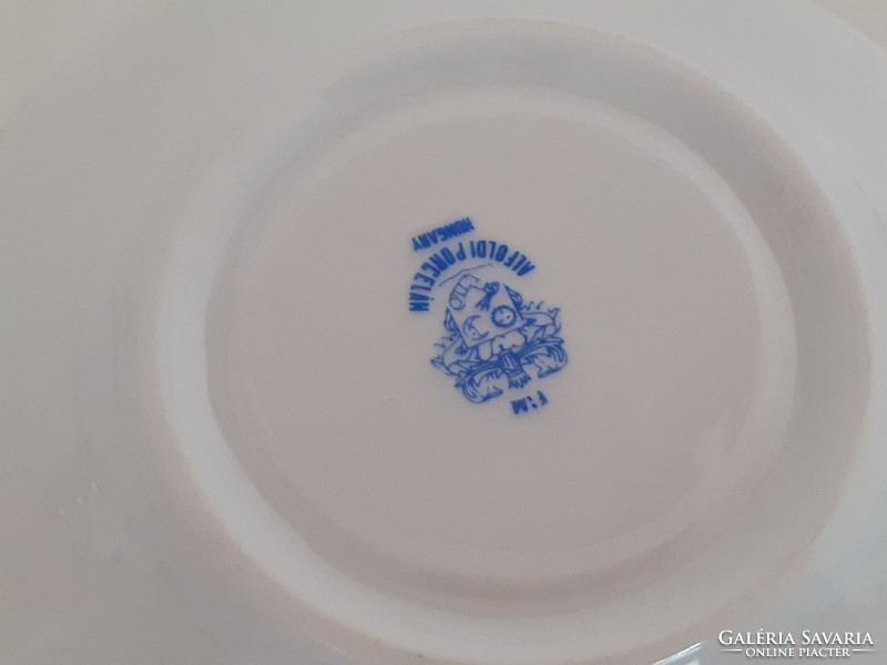 Retro Alföldi porcelán virágos kávés csészealj 2 db