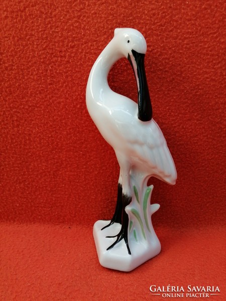 "Kanalasgém (kanalascsörű), sorszámozott, német porcelán figura,