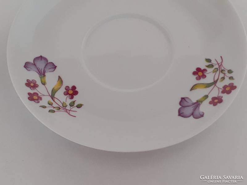 Retro 2 lowland porcelain coffee saucers with flowers