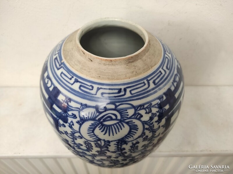 Antik kínai nagy porcelán tea gyömbér tartó váza esküvői jókívánsággal Kína Ázsia 816 5651