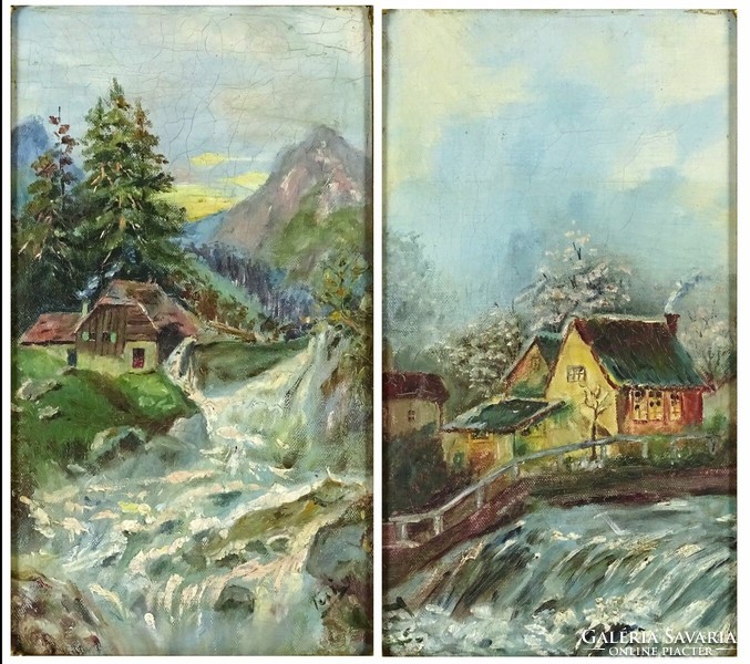 1J620 xx. Century painter: landscape pair