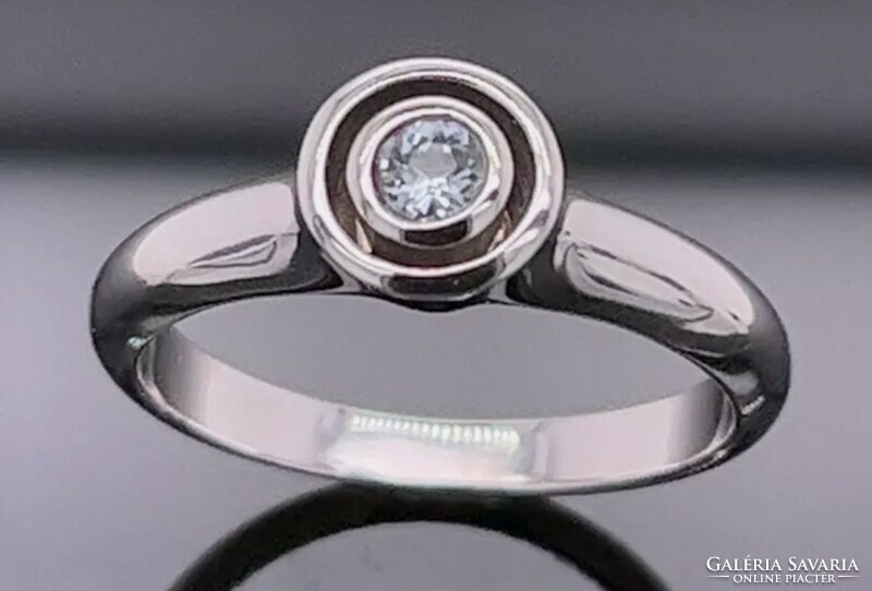 Beautiful aquamarine gemstone sterling silver ring /925/ - new