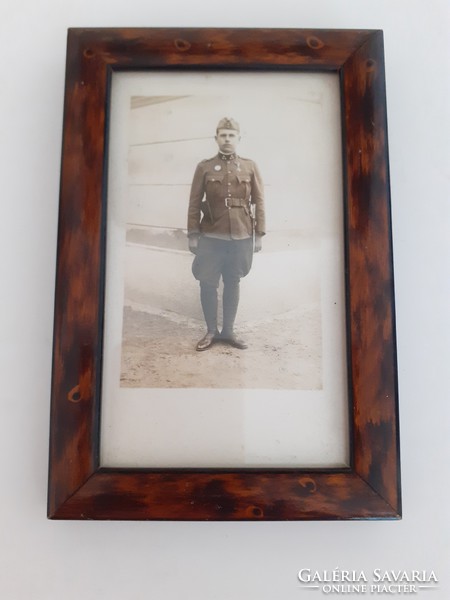 Régi katona fotó képkeret fénykép