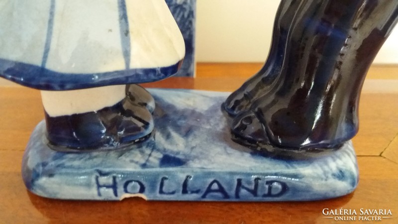 Holland kerámia emléktárgy szélmalmos falidísz doboz nipp 3 db