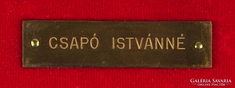 1J612 Budapest sportjáért bronz plakett díszdobozában
