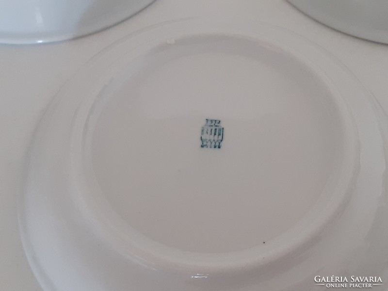 Régi Zsolnay porcelán kék csíkos kis tálka 5 db
