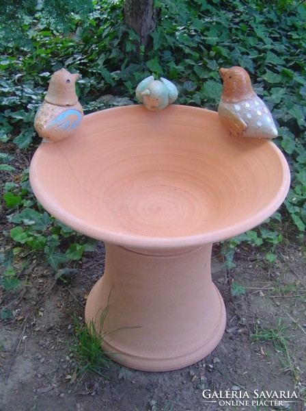 Bird feeder, bubbling, glazed ceramic