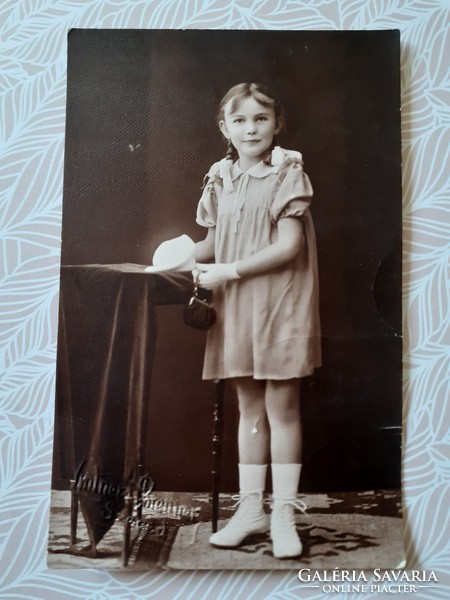 Régi gyerekfotó 1935 kislány fénykép