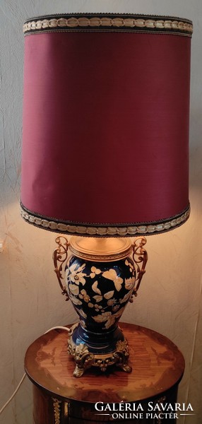 Beautiful, antique rdz znaim, amazing majolica table lamp! Extra luxury interior design!! Video too!