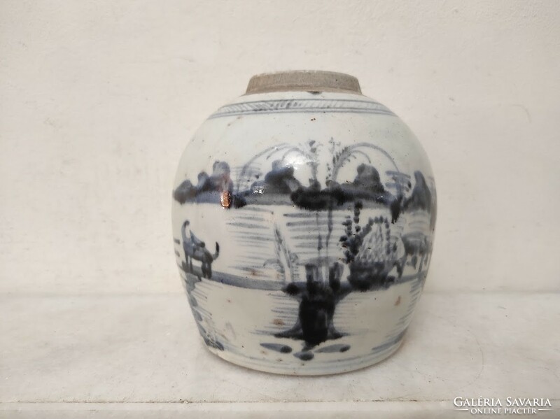 Antique Chinese porcelain tea ginger holder vase China Asia 634 5642