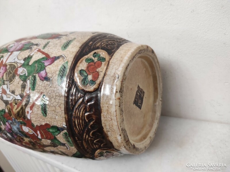 Antik kínai porcelán nagy festett életjelenetes váza 812 5643