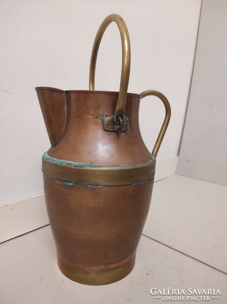 Antique kitchenware red copper brass kettle 659 5704