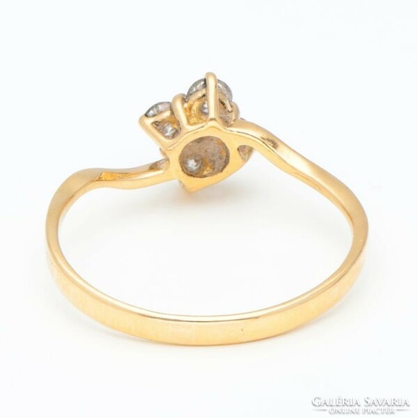 55 Os 18k yellow gold 0.18K diamond ring