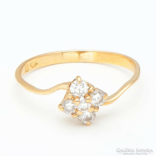 55 Os 18k yellow gold 0.18K diamond ring