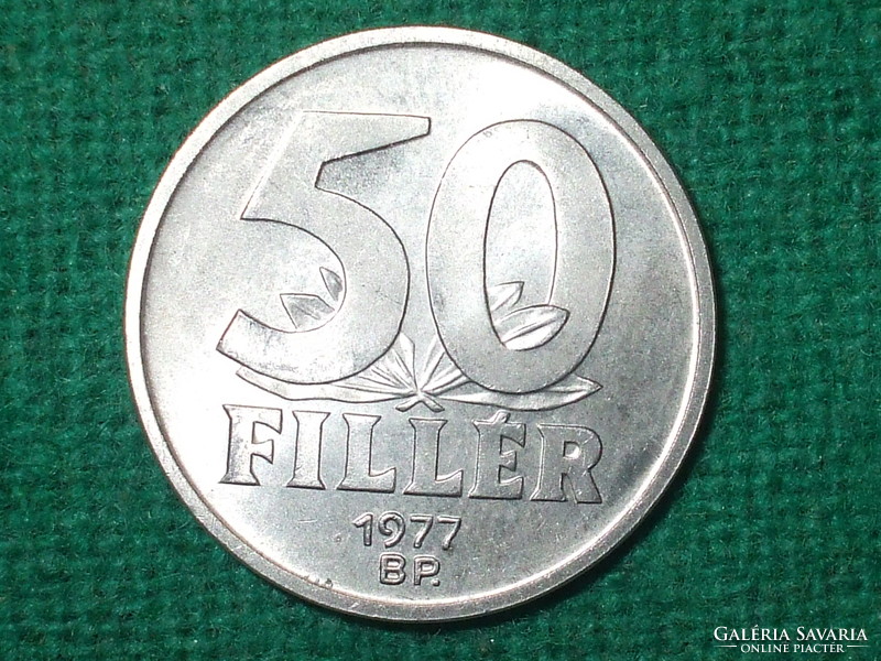 50 Filér 1977 ! It was not in circulation! Greenish!