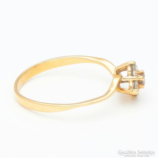 55 Os 18k yellow gold 0.18K diamond ring