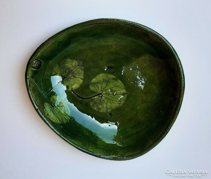 Bowl with violet leaves - Bacco ceramics