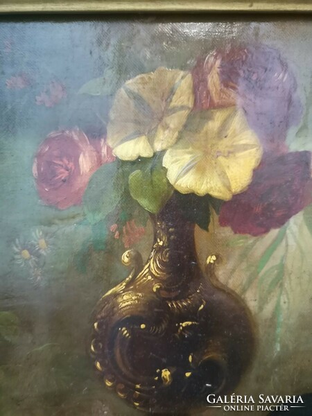 Impressive antique still life with a puppy, second half of the 19th century - 50082