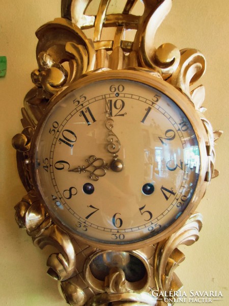 Antique French Baroque wall clock