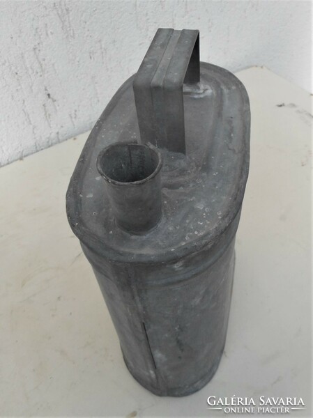 Old oil, petroleum metal can (tin)