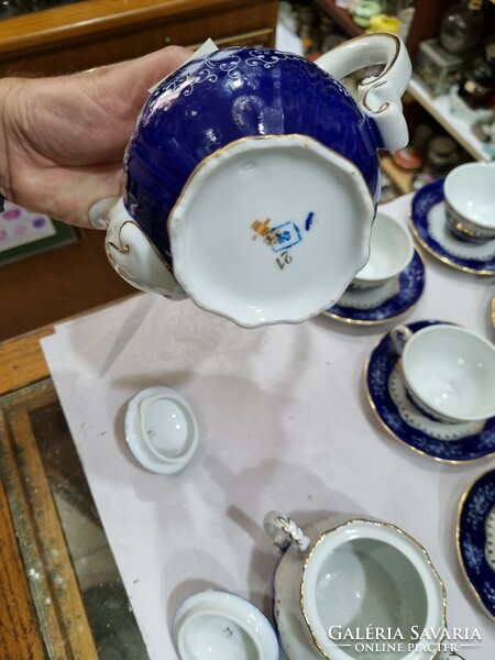 Zsolnay porcelán kávés készlet