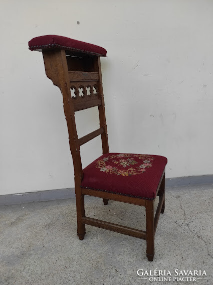 Antique exquisitely carved prayer stool prayer chair Christian religion Jesus prayer stool 362 5711