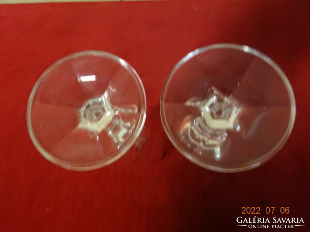 Czechoslovakian crystal glass, champagne, two pieces. He has! Jokai.