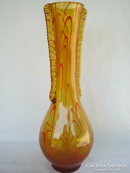 Retro ... hatalmas 40 cm üveg váza súlyos darab