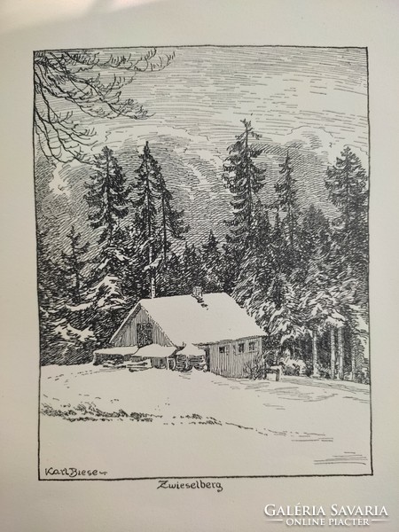Karl biese etching folder with 19 etchings
