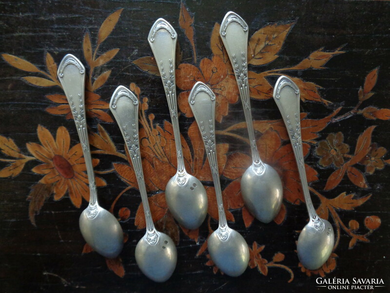 Antique silver spoon set