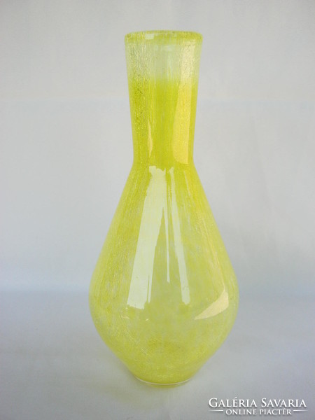 Retro ... Karcagi berekfürdő veil glass cracked glass vase large size 26 cm